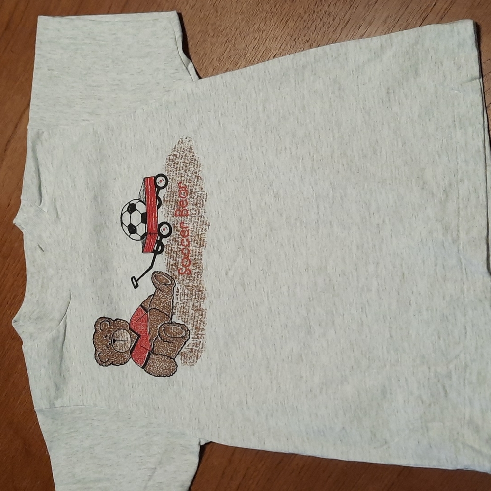 2 Piece "Soccer Bear" Shorts Play Set with T-shirt and Sports Shorts